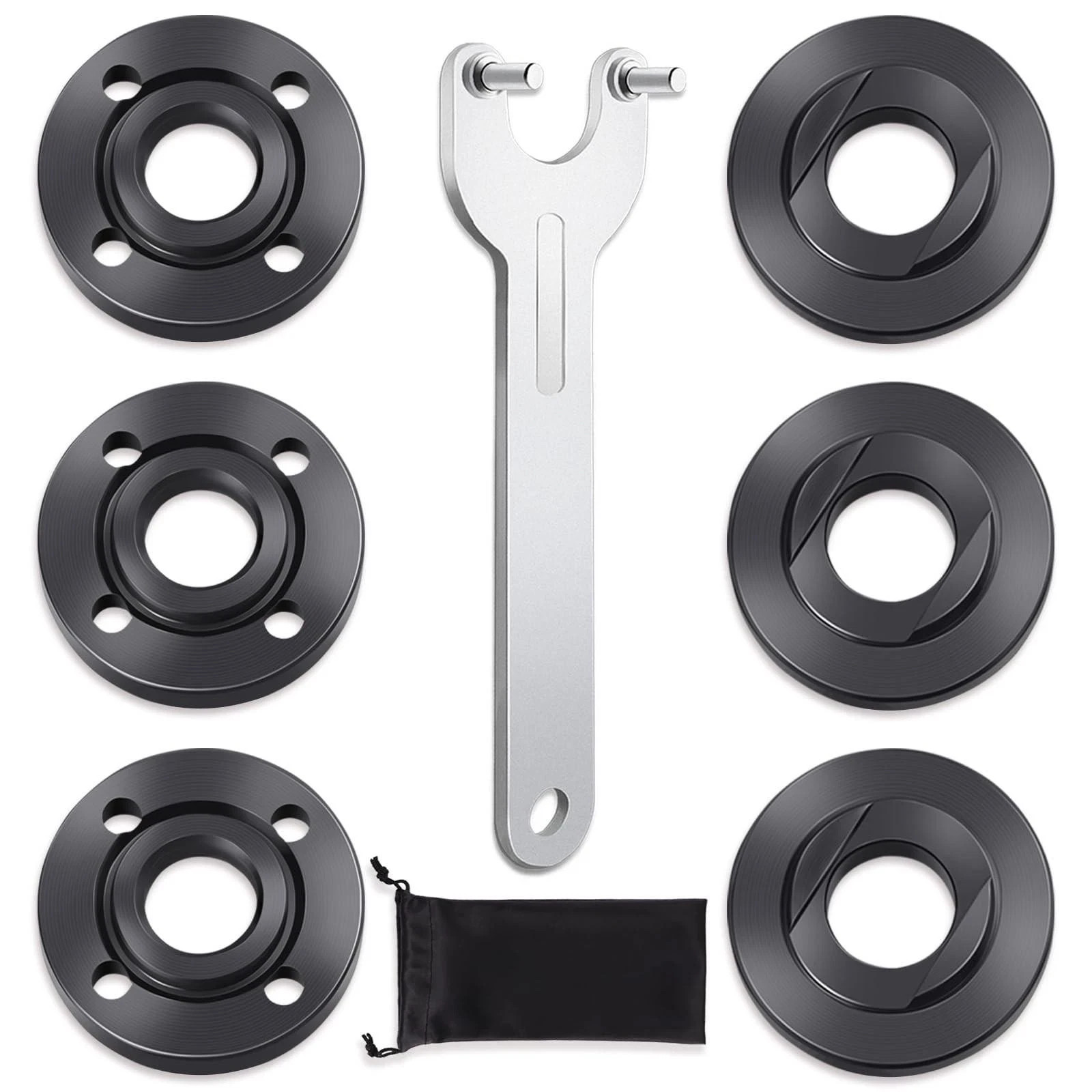 7pcs Angle Grinder Nut Angle Grinder Flange Wrench, Premium Flange Metal Lock...