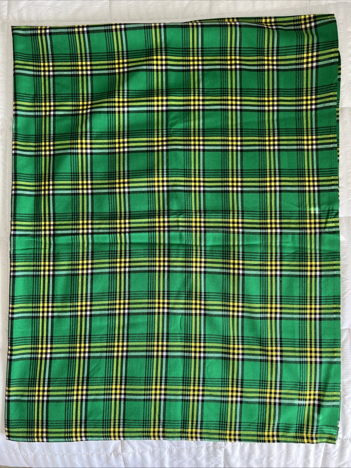 African Masai Maasai Shuka Blanket Shawl Scarf Sarong Kimono 59x79" Kenya Green