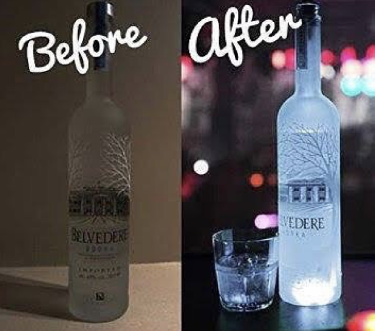 GLORIFIER DISPLAY BOTTLE GLOW LIGHT UP BOTTLE VIP -10 PACK- **RED**