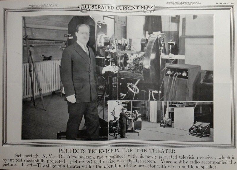 May 30, 1930 Illus News Poster Dr Alexanderson Perfects Television for Theater