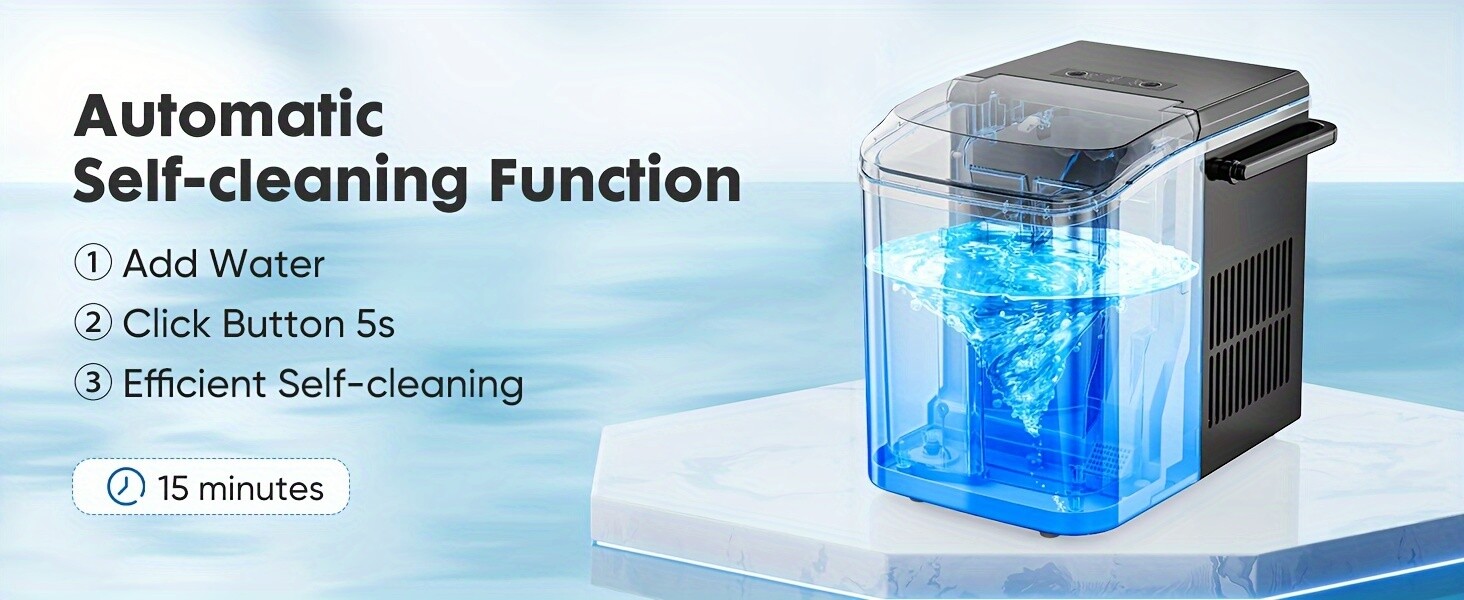 Home Ice Maker Fast, 2 Sizes Bullet - shaped, Self - cleaning for Various Scenes