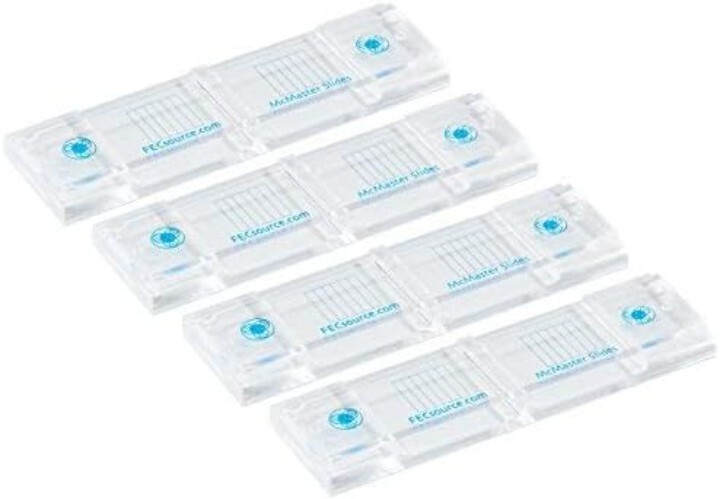 4 McMaster Method Microscope Slides, by , Fecal/Worm Egg Count for Parasites ...