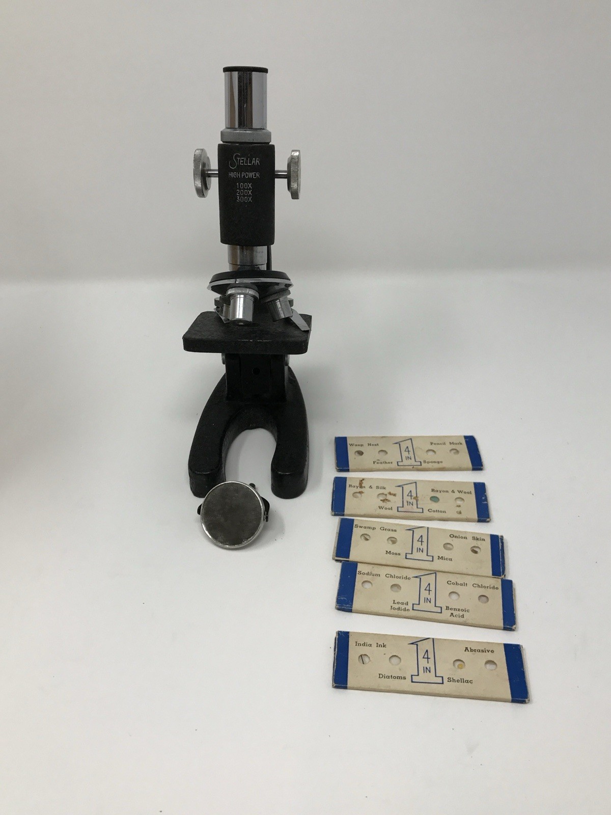 Vintage stellar microscope with kit.