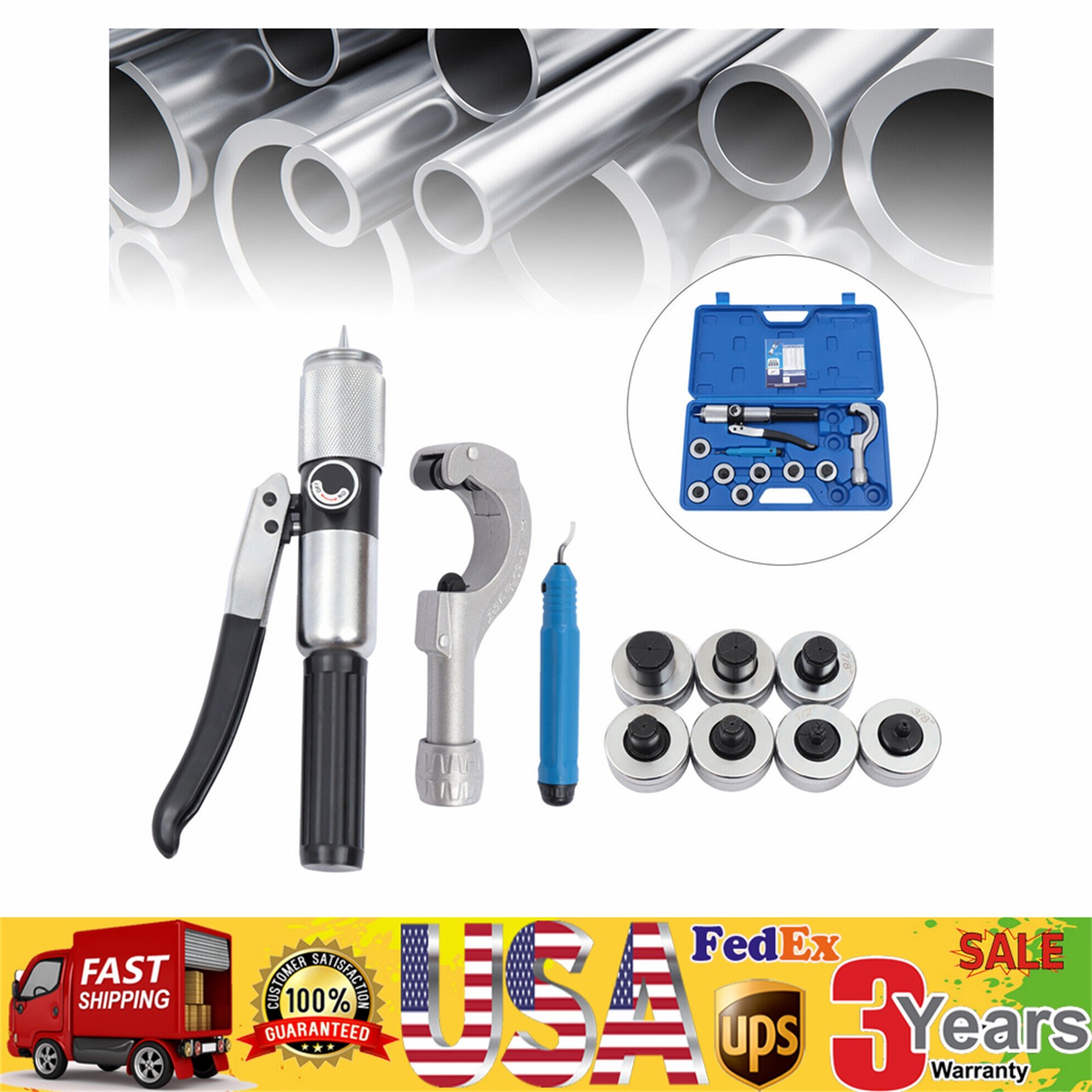 HVAC Hydraulic Swaging Tool Kit Fit Copper Tubing Expanding Copper Tube Expander
