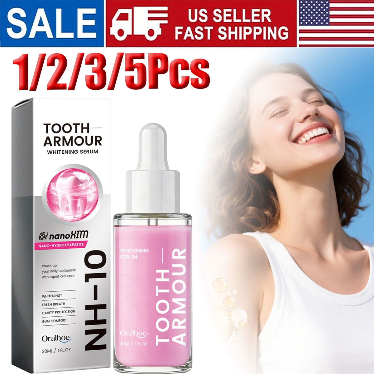Tooth Armour Fluoride Free Toothpaste Serum 30ml Tooth Restoration Health Liquid