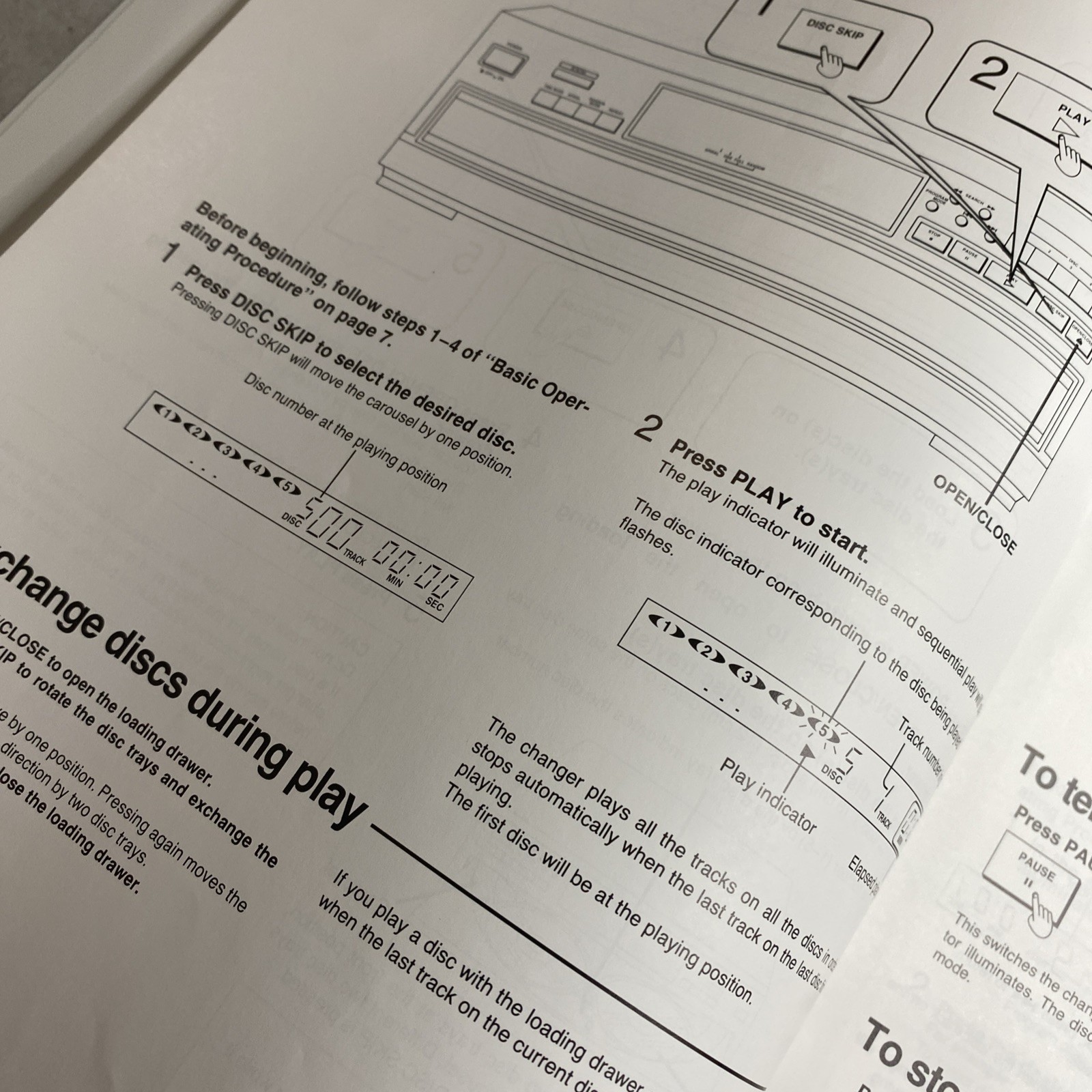 *Owners Manual Instructions Only* For Panasonic SL-PD347 Compact Disc Changer