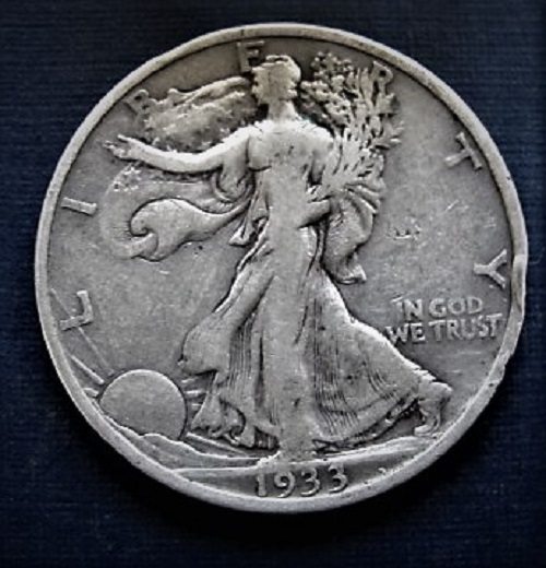 1933 S WALKING LIBERTY HALF DOLLAR DOUBLE DIE OBVE DDO 001 ULTRA RARE 4 KNOWN