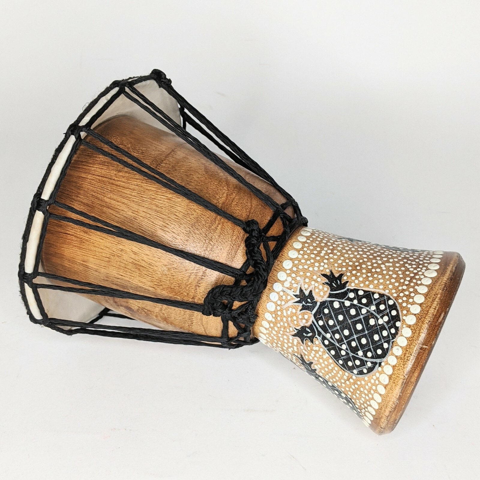 Djembe Drum 4" X 8" Mini Wooden Painted Musical Artist Instrument Decorative