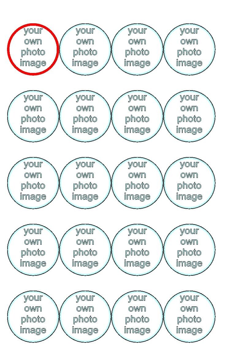 24 Any image printed on edible rice paper cake toppers perfect for any occasion.