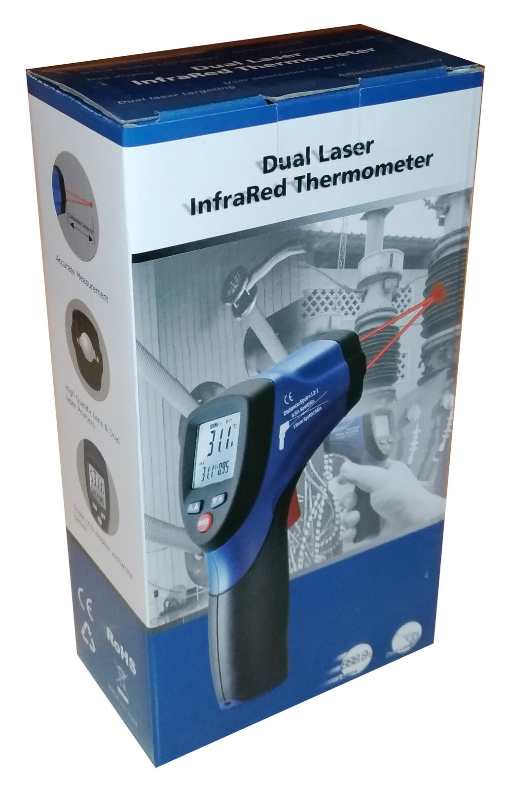 CEM IR Infrared Dual Laser Thermometer 1202 deg DT-8862 C/F Temperature Meter !!