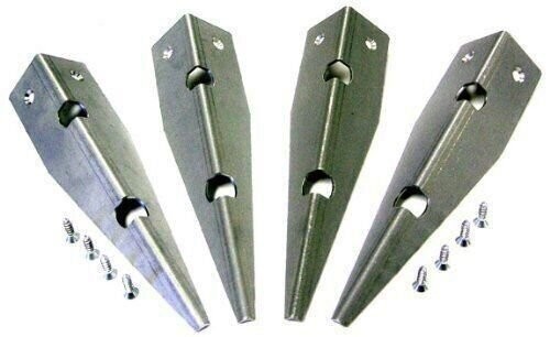 Pinball Machine Cabinet Metal Leg Protector - Set of 4 - with Screws