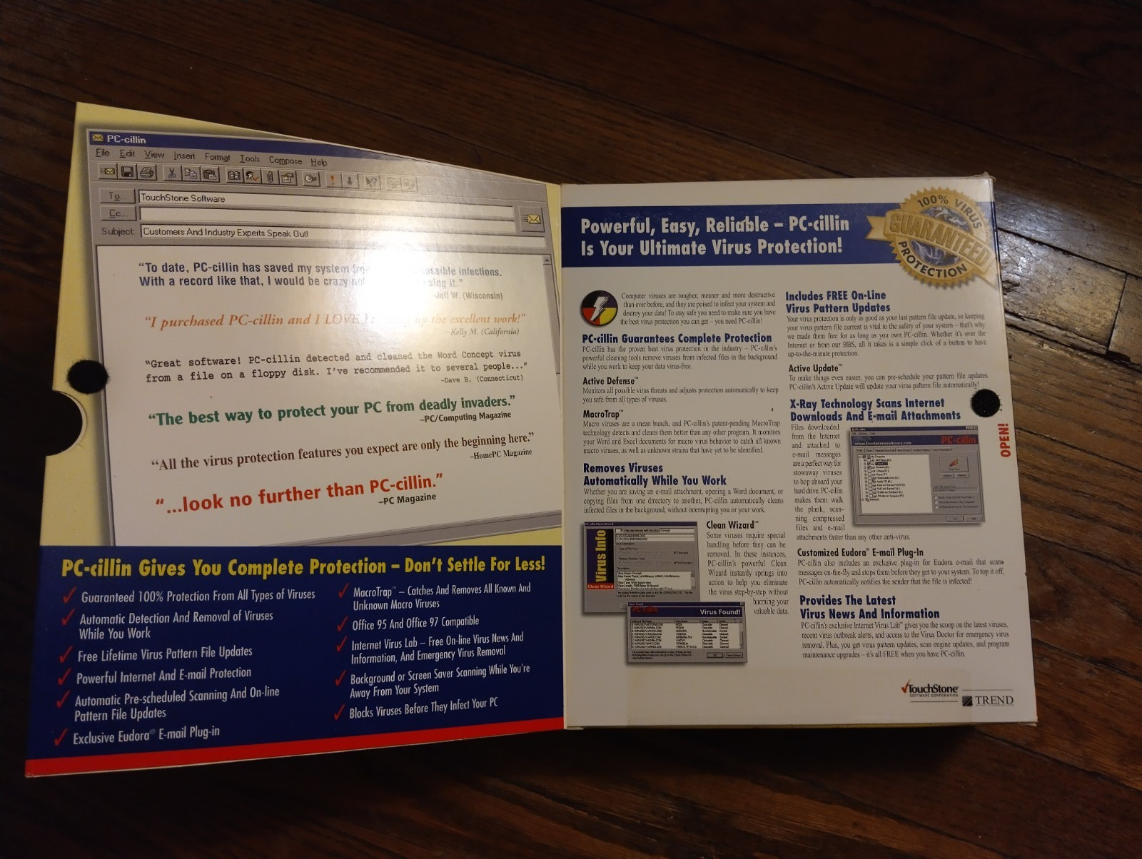 Vintage Trend Micro PC-cillin Antivirus 3.0 Security Software