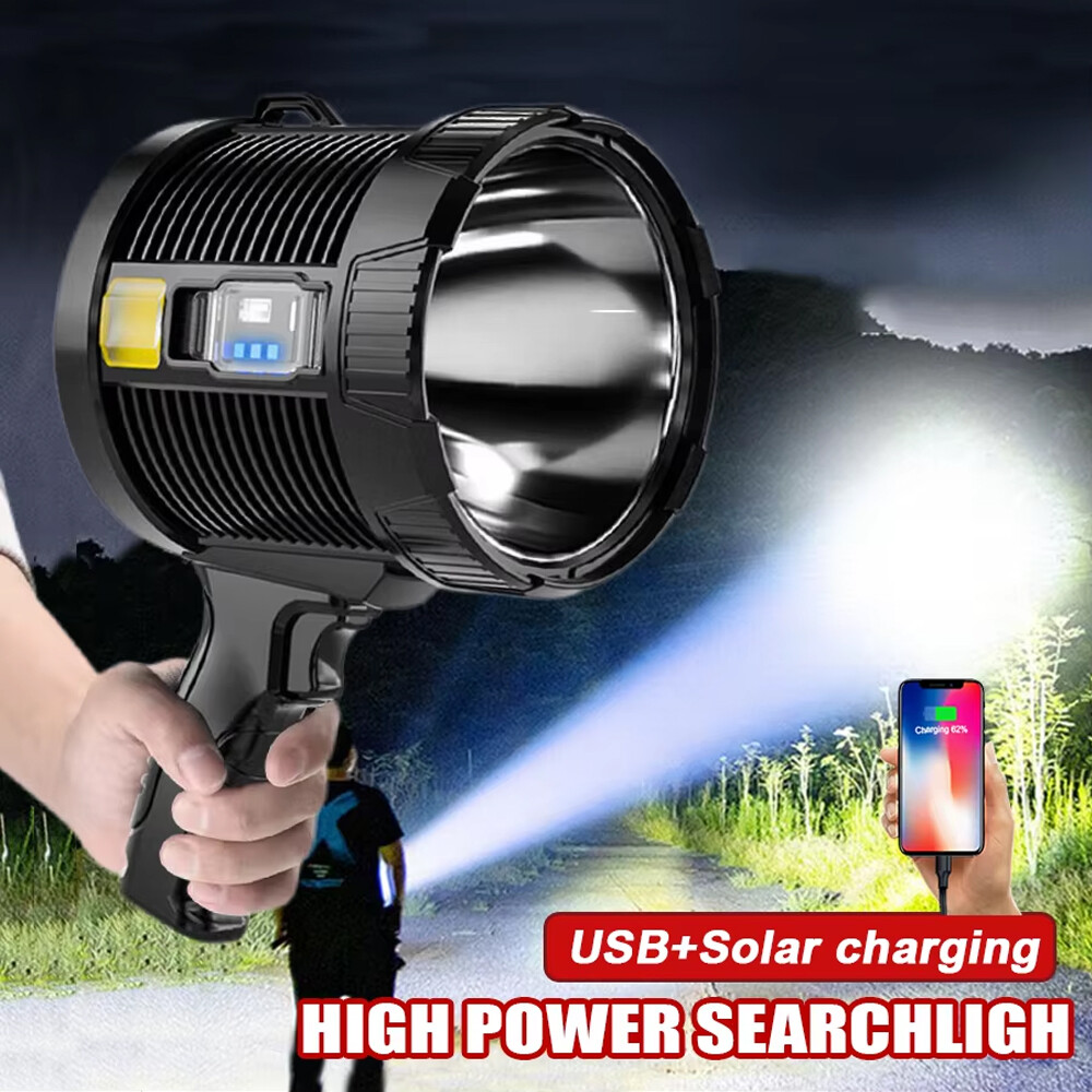 Rechargeable Spotlight Spot Lights Handheld 9000,000 lm Flashlight Lightweight