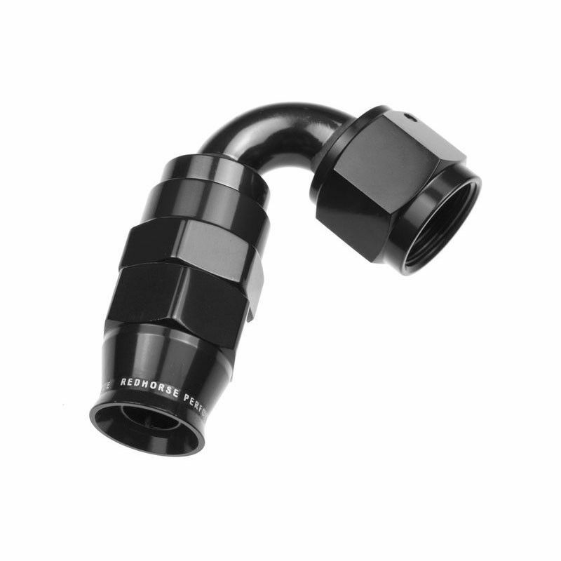 Redhorse PTFE 120 Degree Hose End -6an Black PTFE Hose