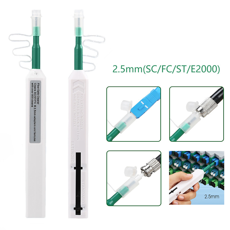 1 Pcs One click fiber optic cleaning pen 2.5mm(SC/FC/ST/E2000) connector cleaner