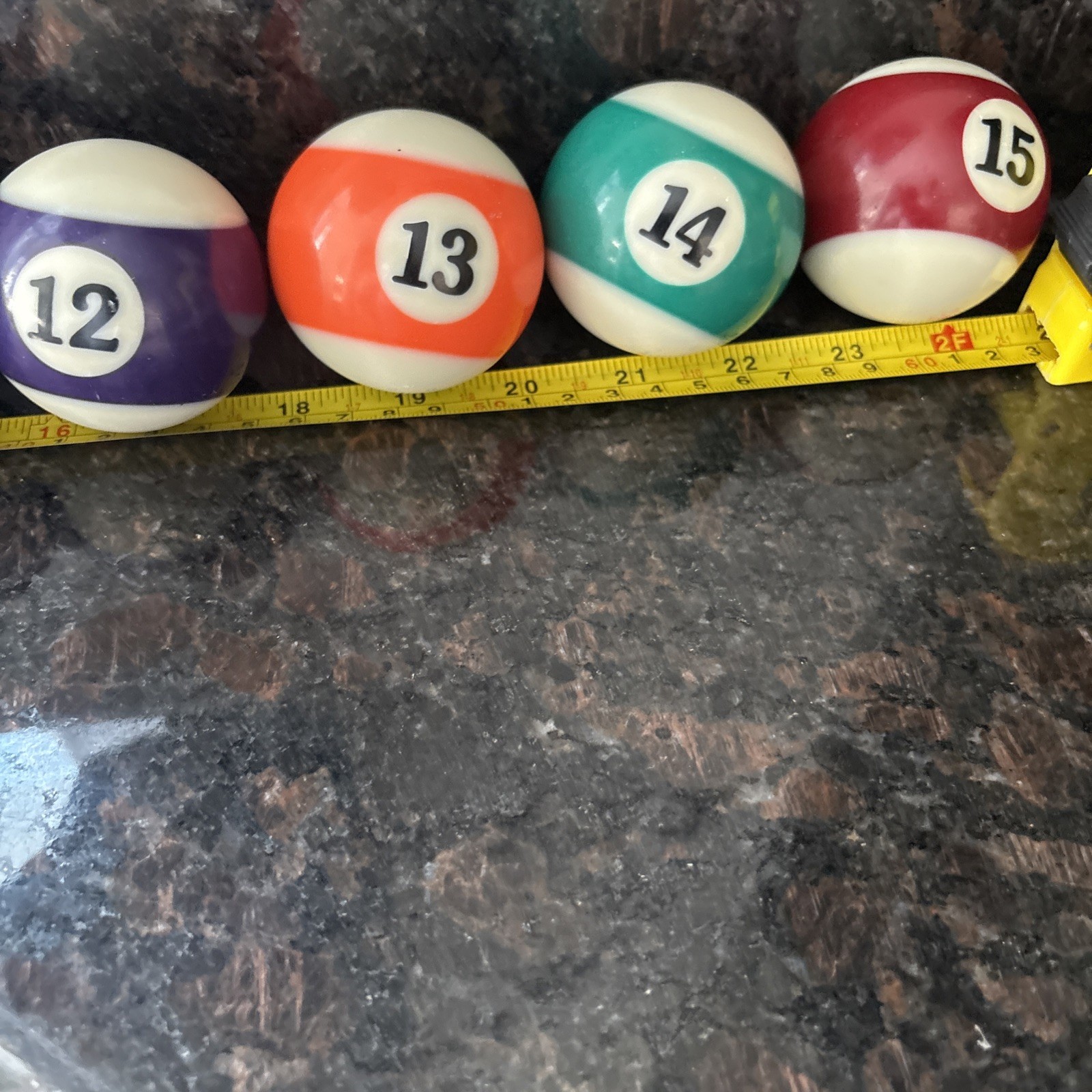 Lot Of 10 Vintage Billiard Pool Table Balls Mixed Lot -Incomplete Set- 2” Balls