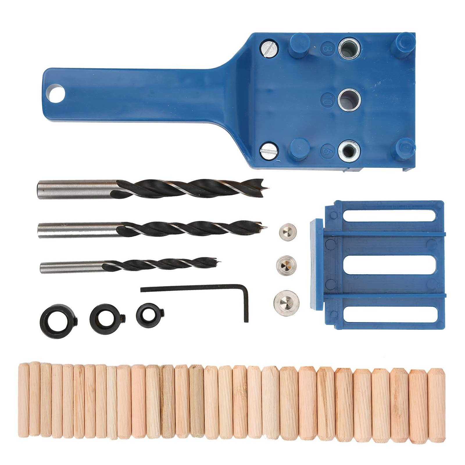 Joyzan Wood Doweling Hole Drill Guide, Dowel Jig Drilling Kit Handheld Self C...