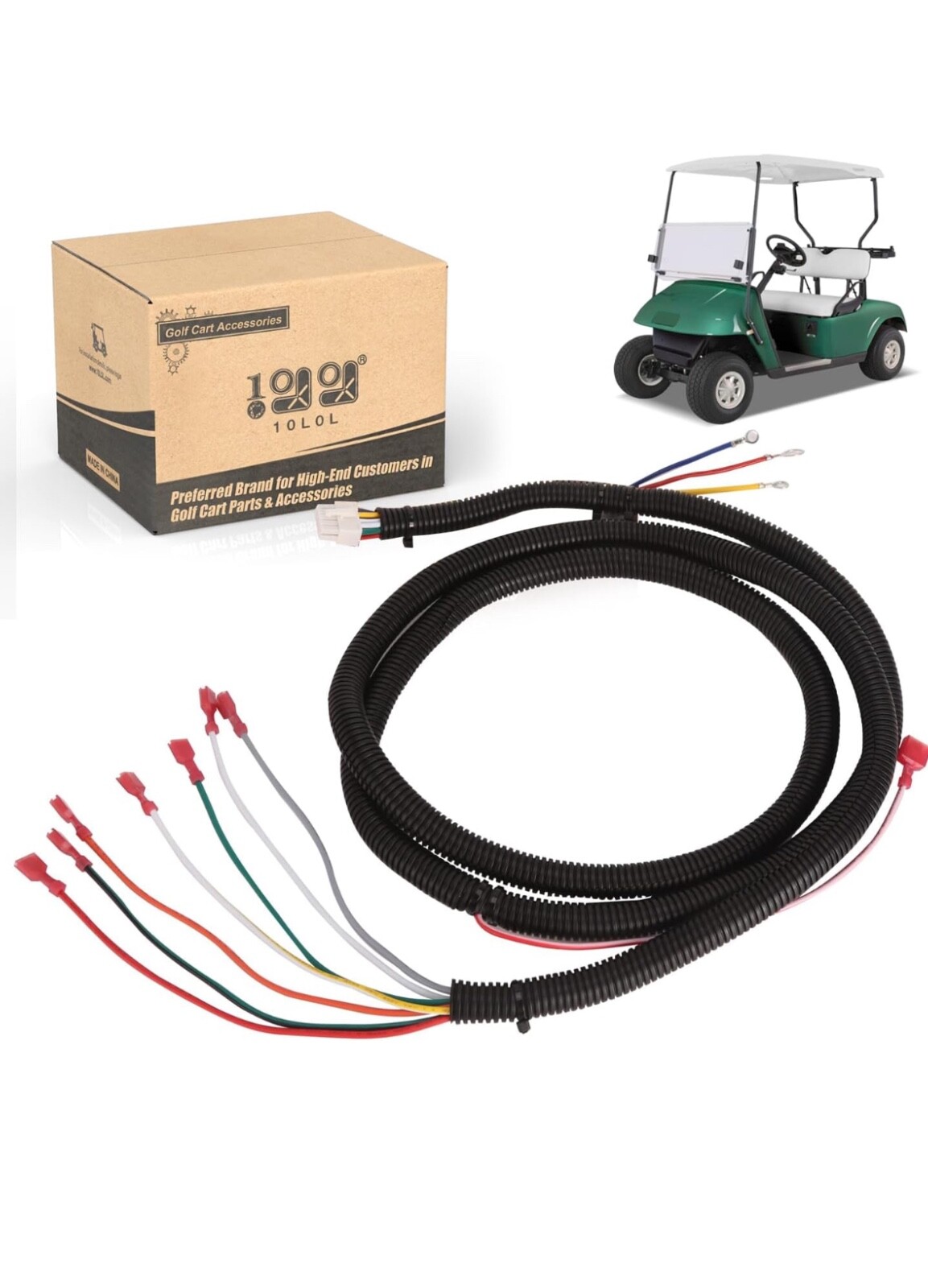 10LOL 74324G02 Wire Control Harness with Rocker Switch for PDS Golf Cart