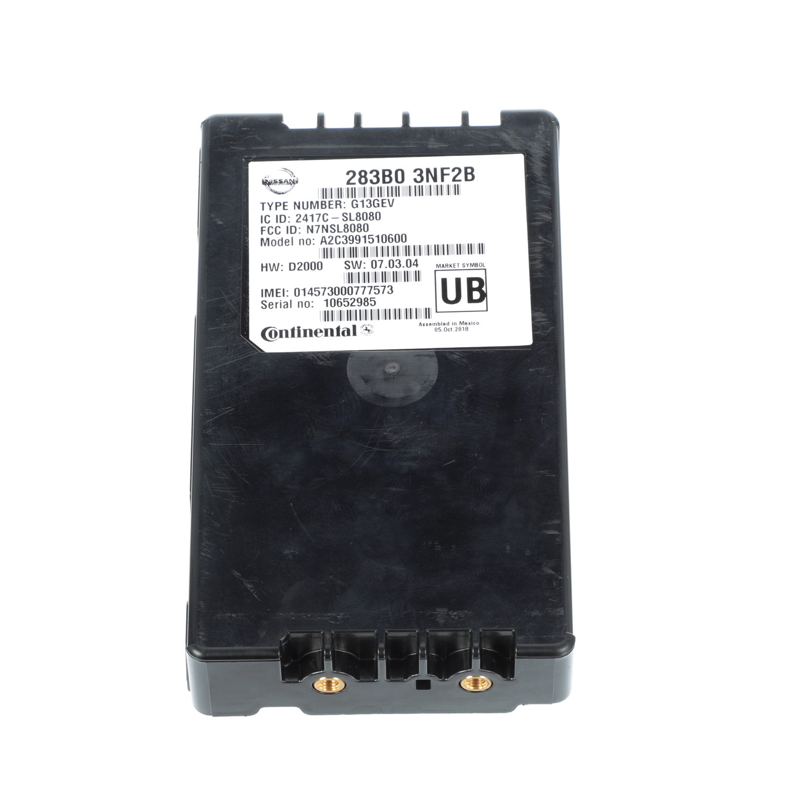 Genuine Nissan 2013-2015 Leaf SL S SV Mobile Phone Control Module 283B0-3NF2B