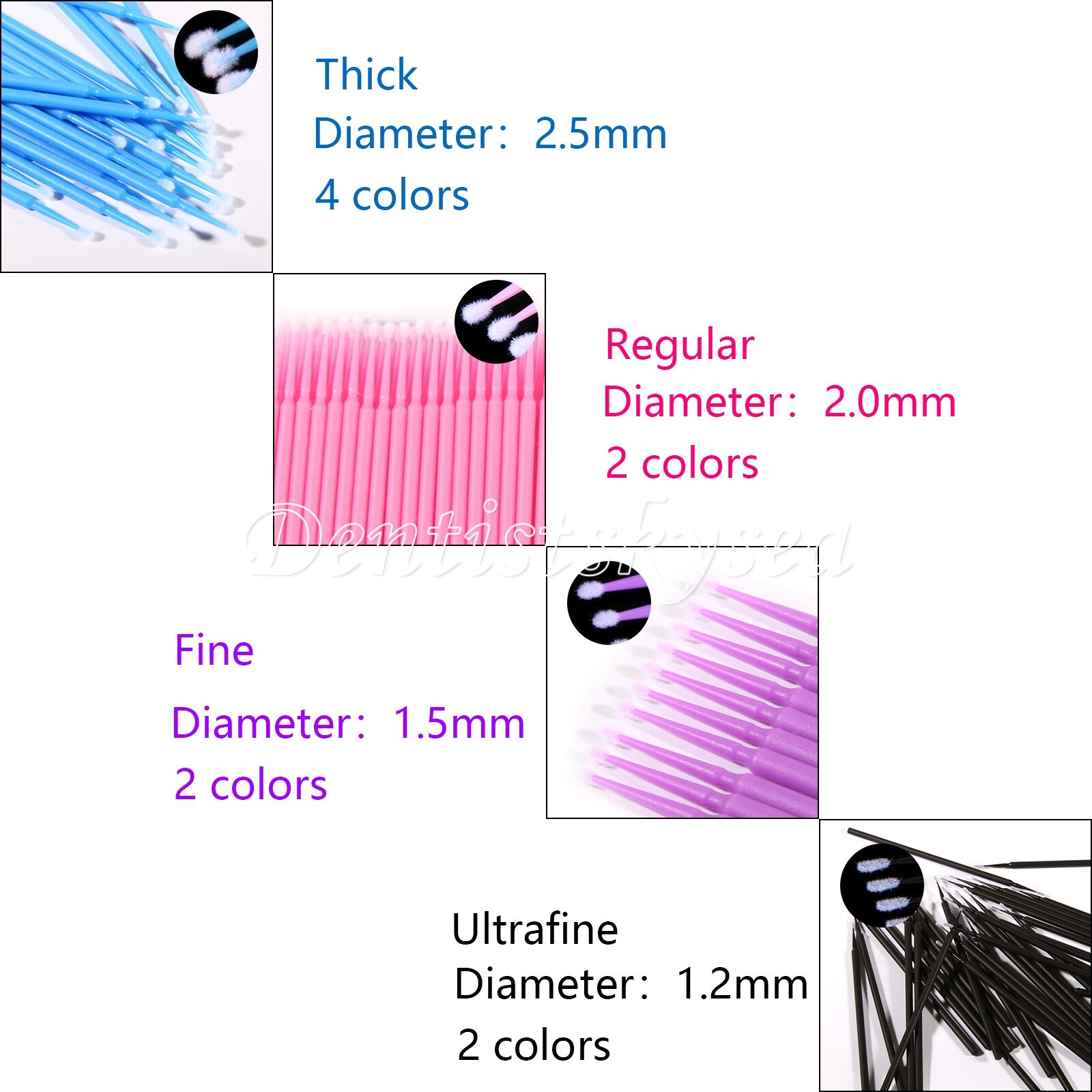 100Pcs Sale Swabs Disposable Mini Applicator Brush Stick Eyelash Extension Eye