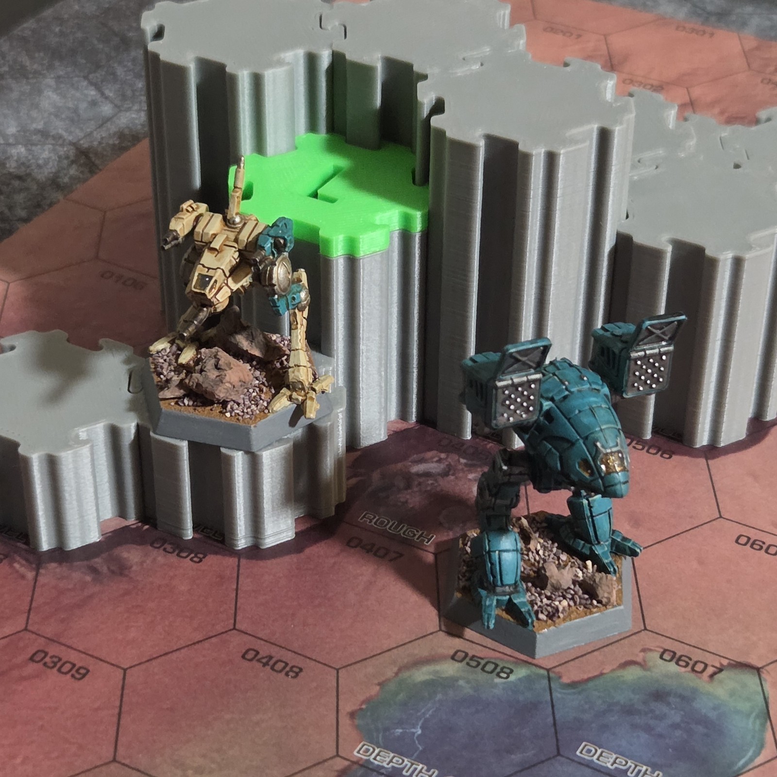Battletech Desert 2 - 3D Interlocking Terrain