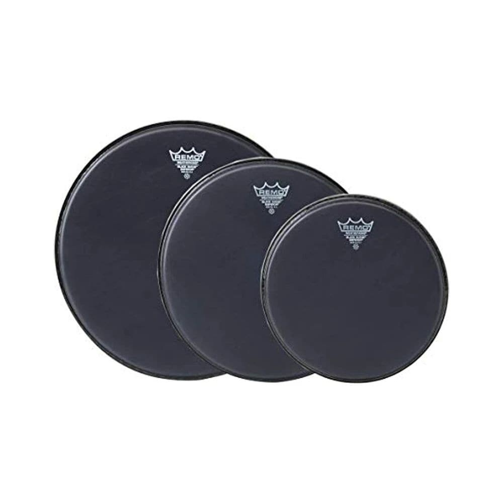 Remo Emperor Black Suede Drumhead Pack 12/13/16