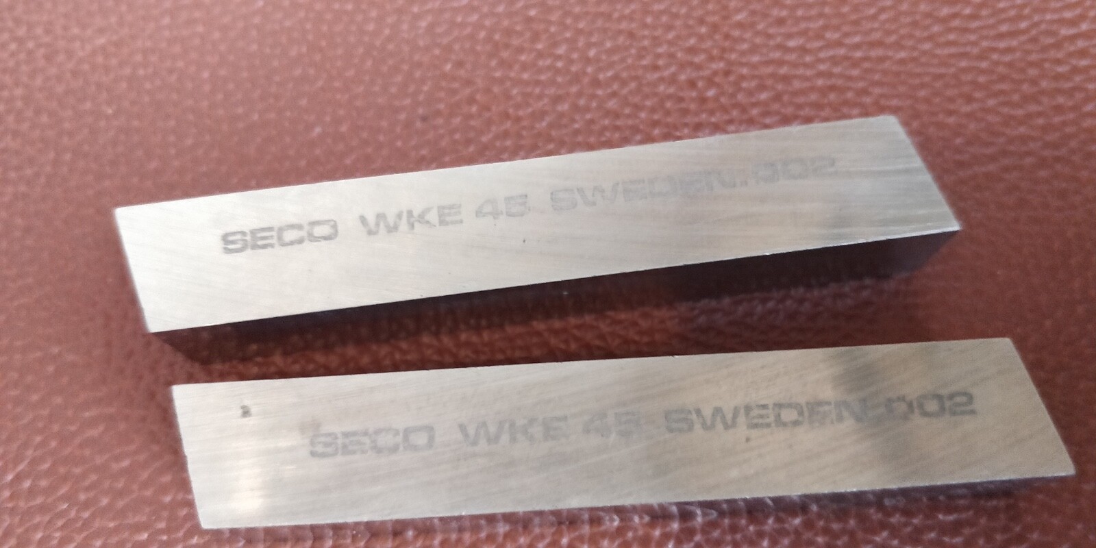 (2) SECO WKE4 ~  1/2" x 1/2" x 3" High Speed Steel COBALT Tool HSS Blank  Sweden