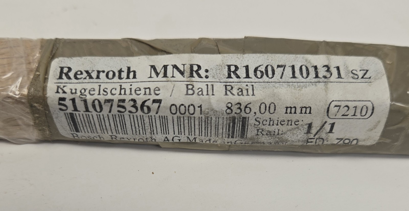 REXROTH BALL RAIL R160710131. 836mm.