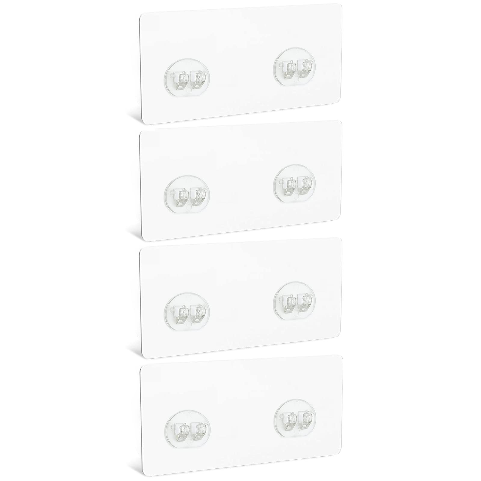 Qiic 4PCS Shower Caddy Adhesive Sticker Replacement Hook for 2 hook, 2 hooks