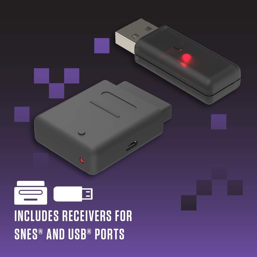 Retro-Bit Legacy16 2.4GHz Wireless Controller for SNES, Switch - Gray
