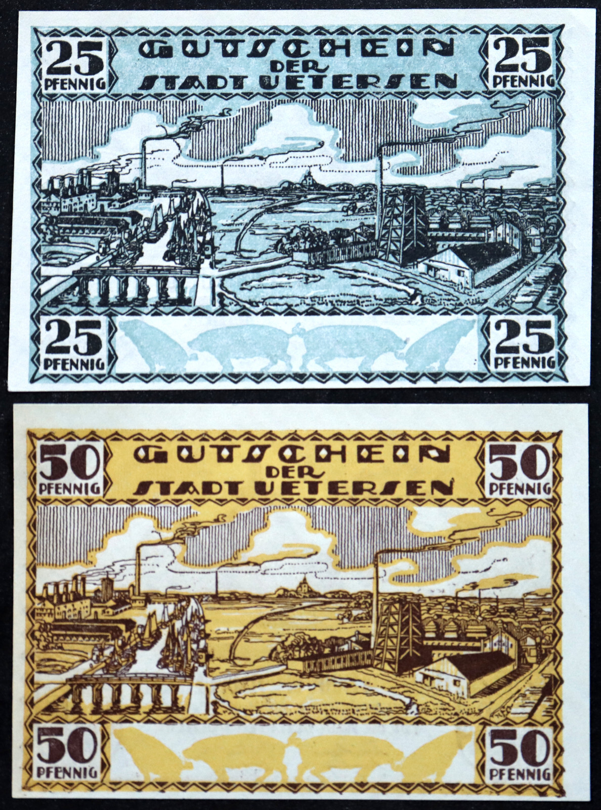 UETERSEN 1920 Complete Set Second Issue German Notgeld Schleswig-Holstein