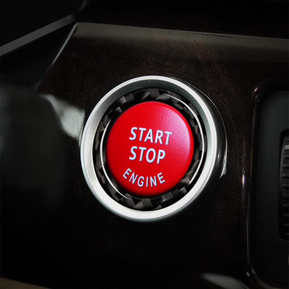Red Start/Stop Engine Button Replace Cover With Ring For BMW E90 E92 E93 2009-12
