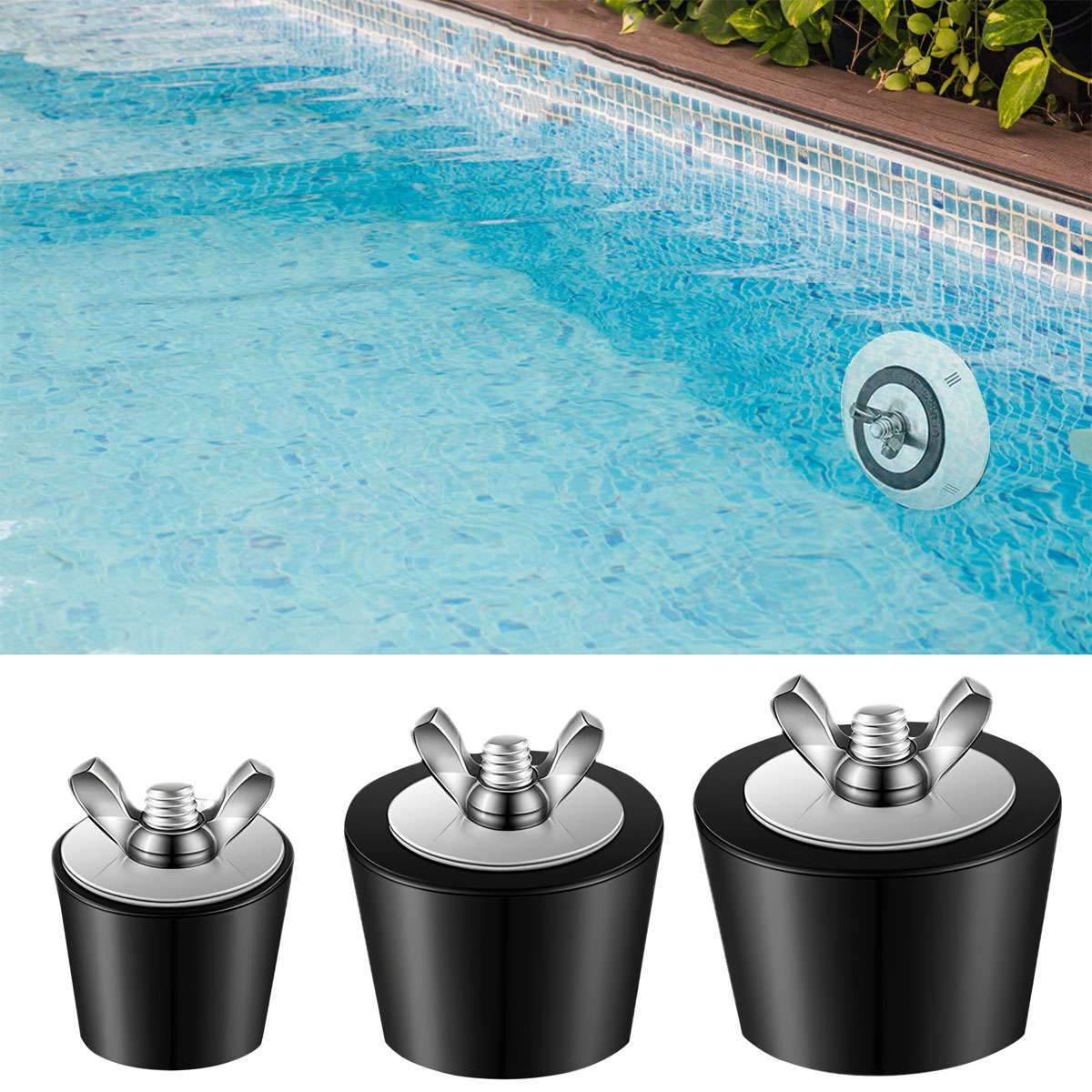 1-2" Swimming Pool Rubber Plugs Winterizing Tapered Plug Swimming Pool Accessory