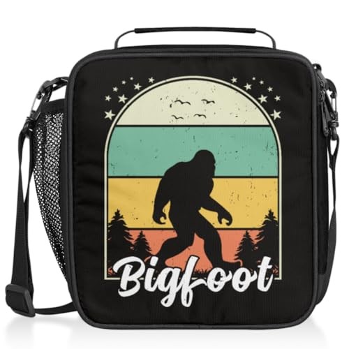 Kids Lunch Boxes, Insulated Lunch Bag for Kids with Adjustable Sasquatch