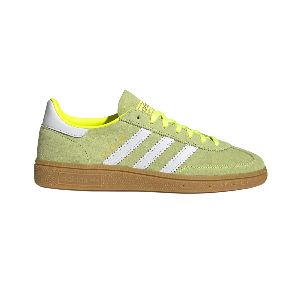adidas Handball Spezial Lace Up  Womens Green, Yellow Sneakers Casual Shoes JI26