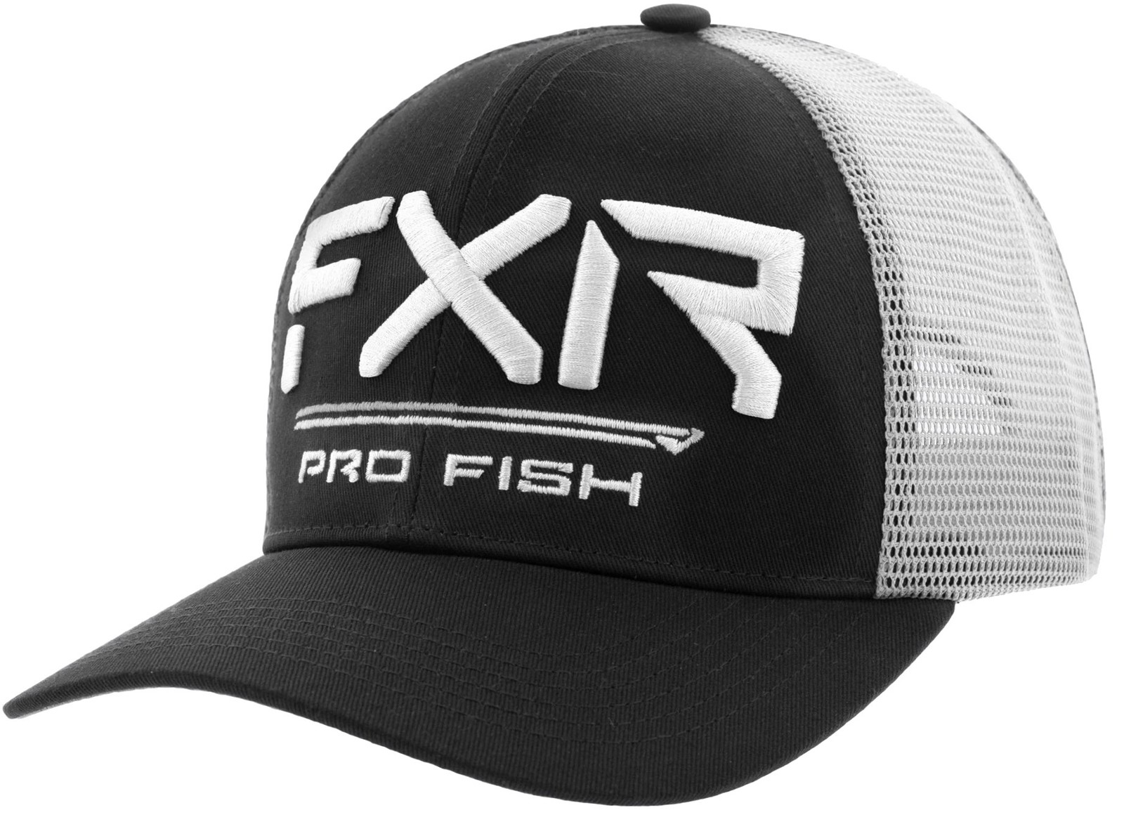 FXR Pro Fish 24 Youth Snapback Hat Black/Bone