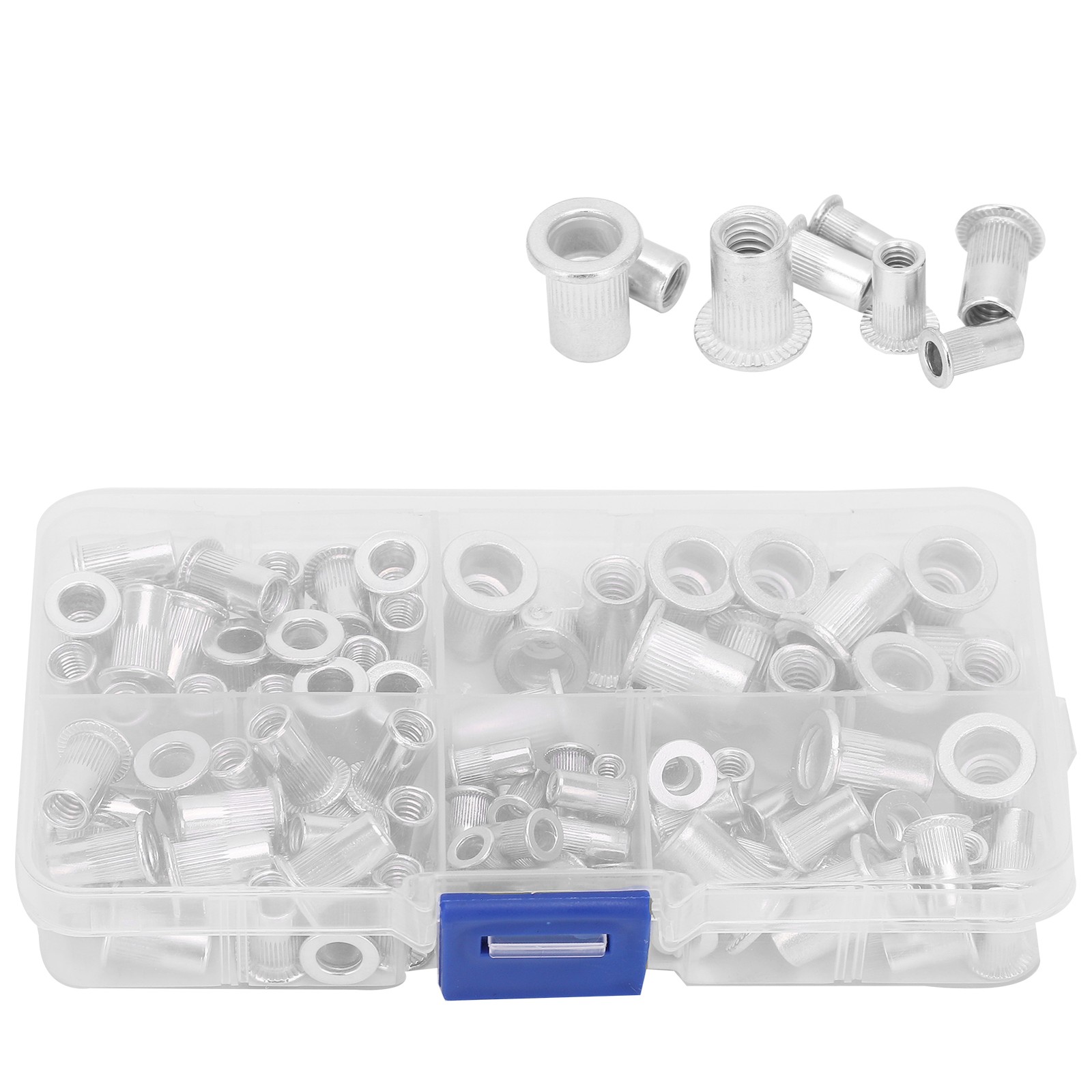 100pcs Aluminum Rivet Nut Threaded Insert Nut For Fastening Automobiles