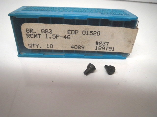MILLING INSERTS  GRADE 883 RCMT-1.5F-46 CARBOLOY 10 PCS 01520 (LL3317)