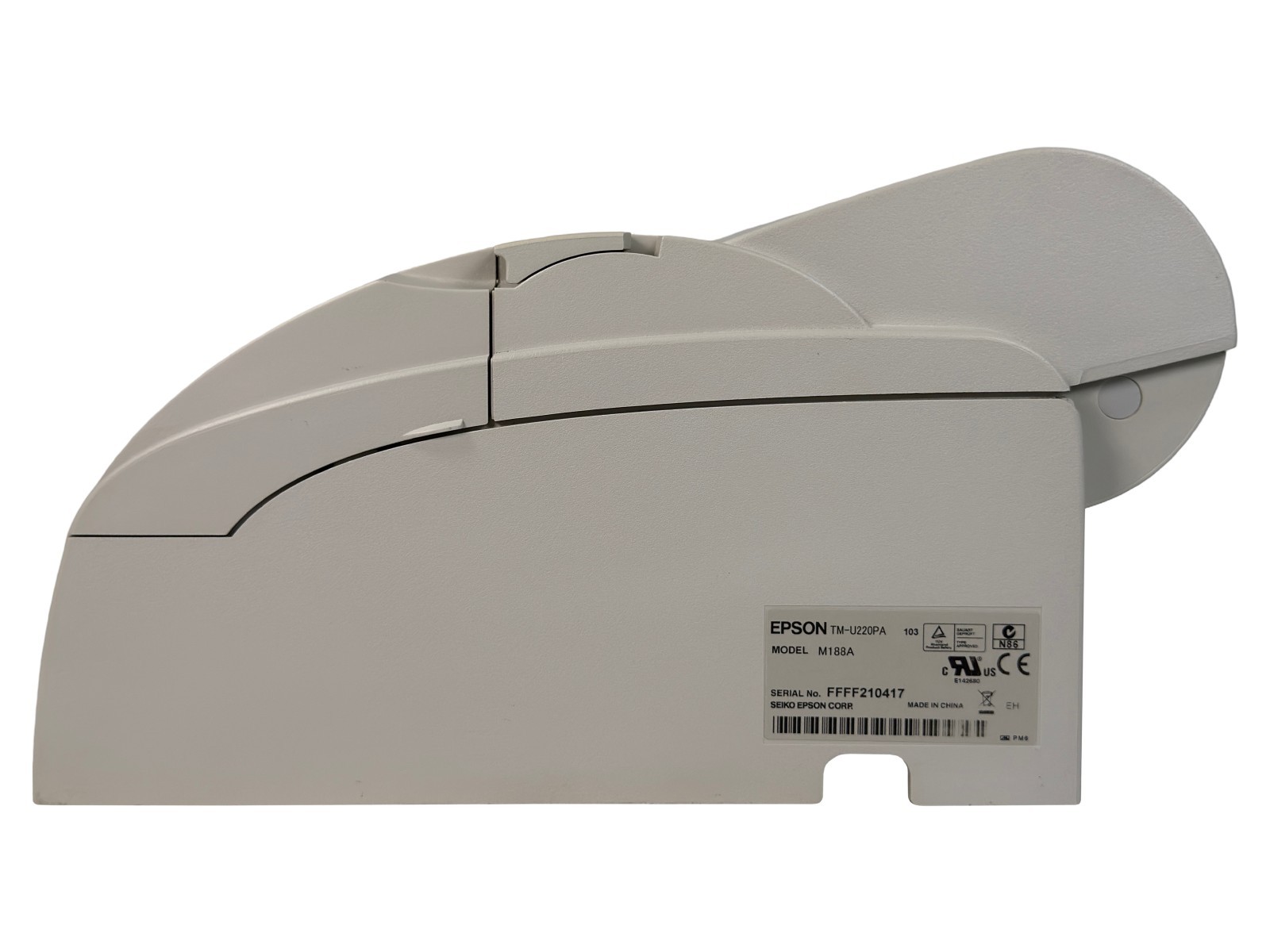 Epson TM-U220PA M188A Dot Matrix POS Receipt Ticket Printer Parallel White