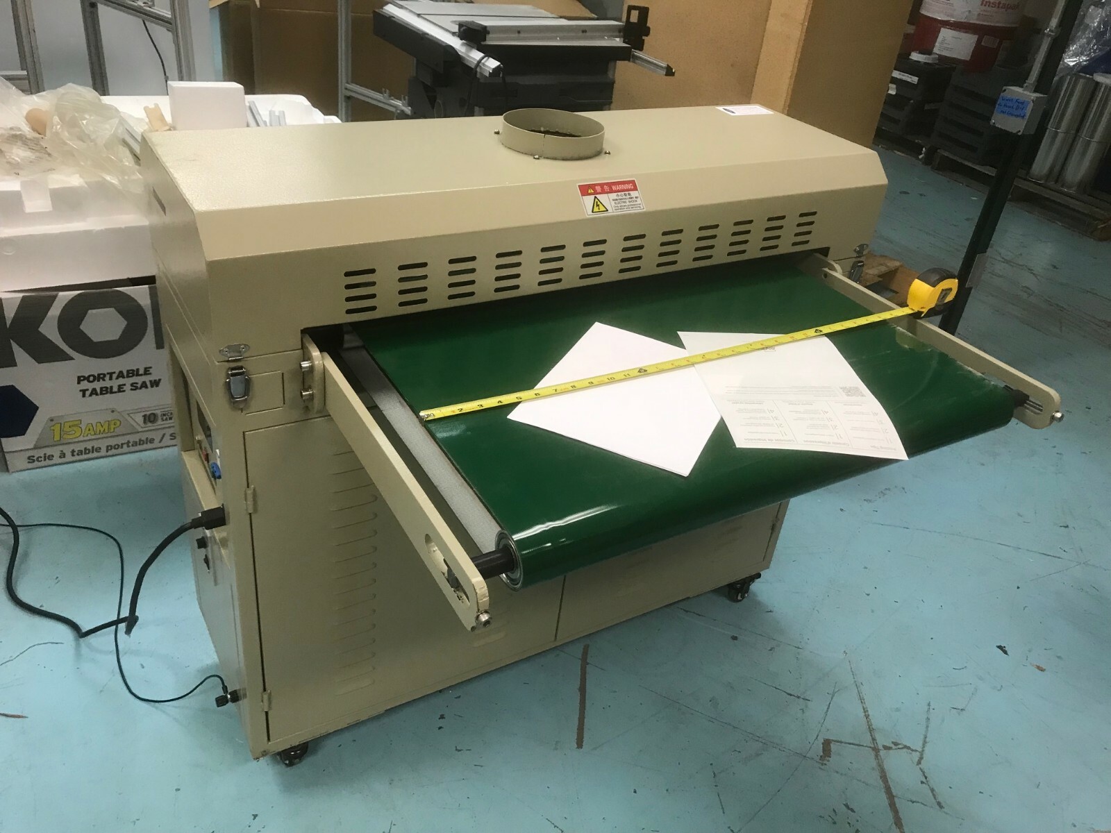 NEW Corona Treater paper plastic sheet 600 mm wide conveyor, 3000 W, print/paint