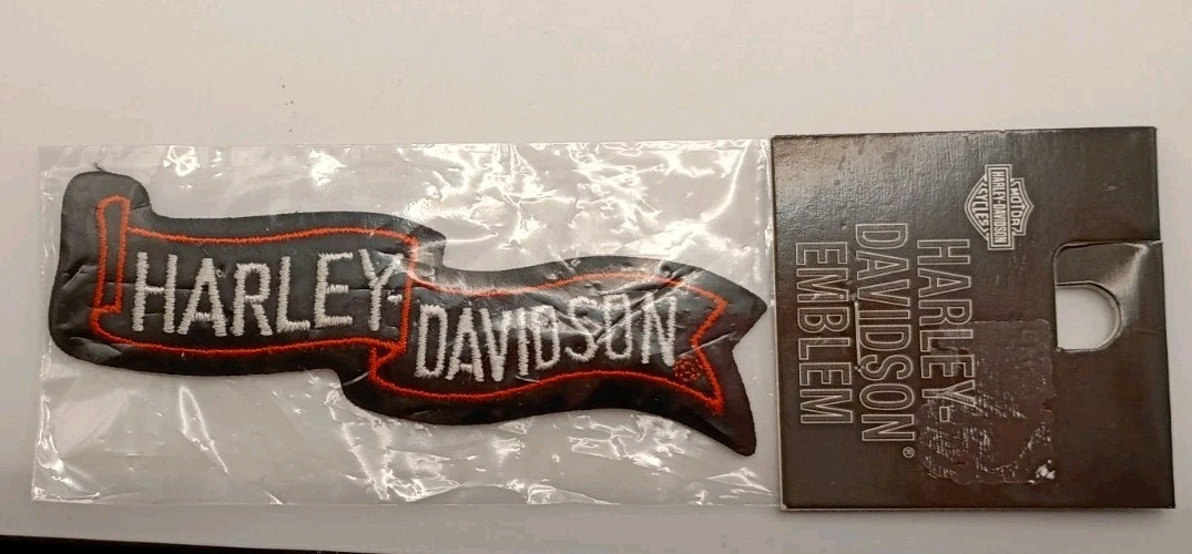Vtg. 2003 NOS Harley Davidson Scroll Curved Ribbon Banner Embroidered Patch NIP