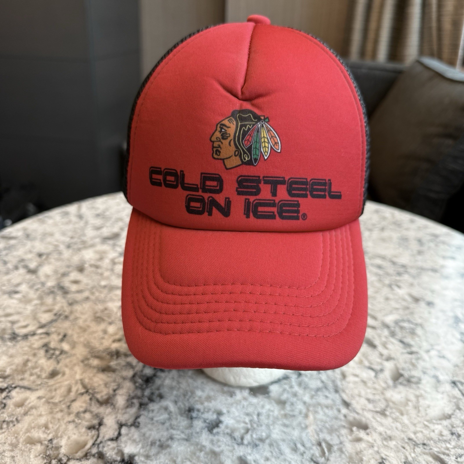 Chicago Black Hawks Bud Light Retro Foam Truckers Hat Cap Snapback Cold Steel
