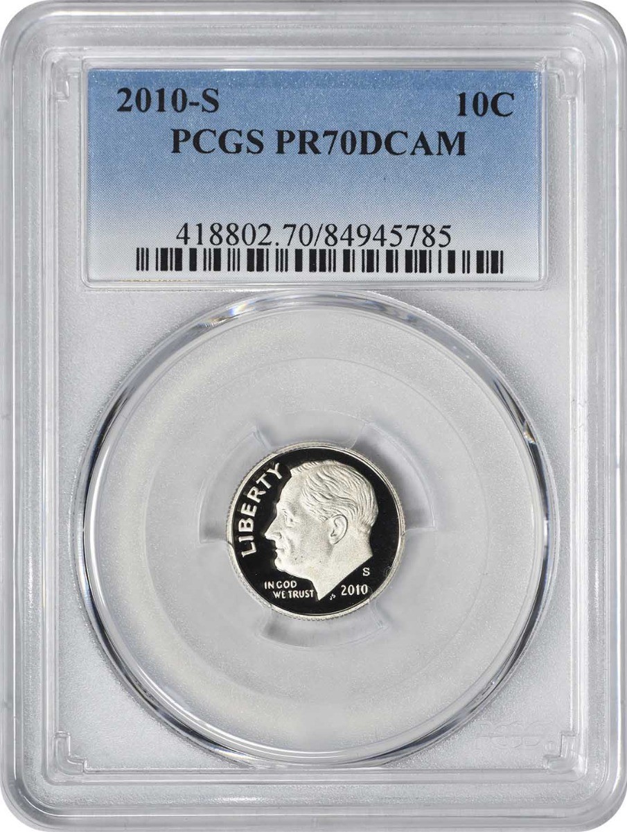 2010-S Roosevelt Dime PR70DCAM Clad PCGS