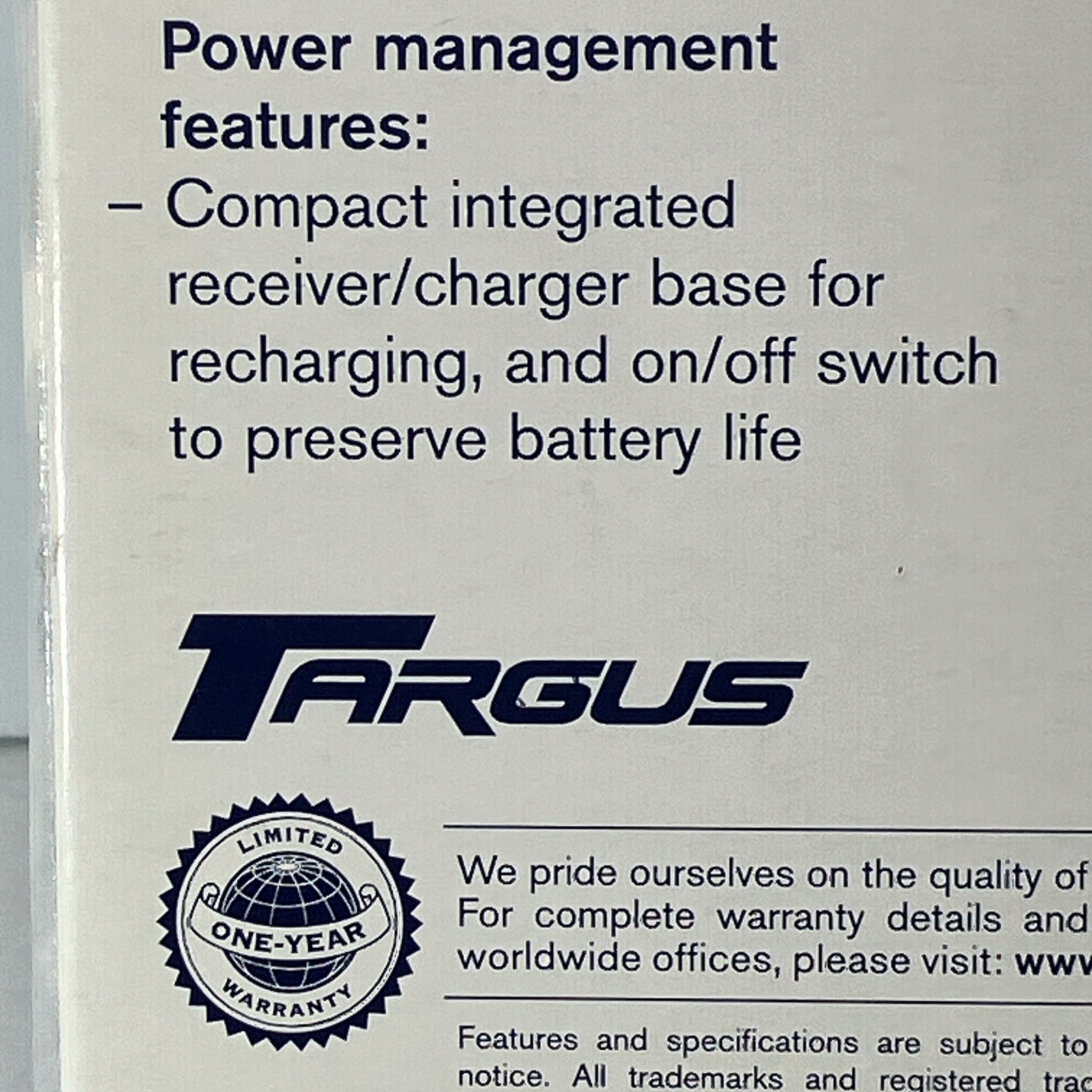 Targus PAWM001U Wireless Optical Mouse Pointer Presenter Brand New Sealed