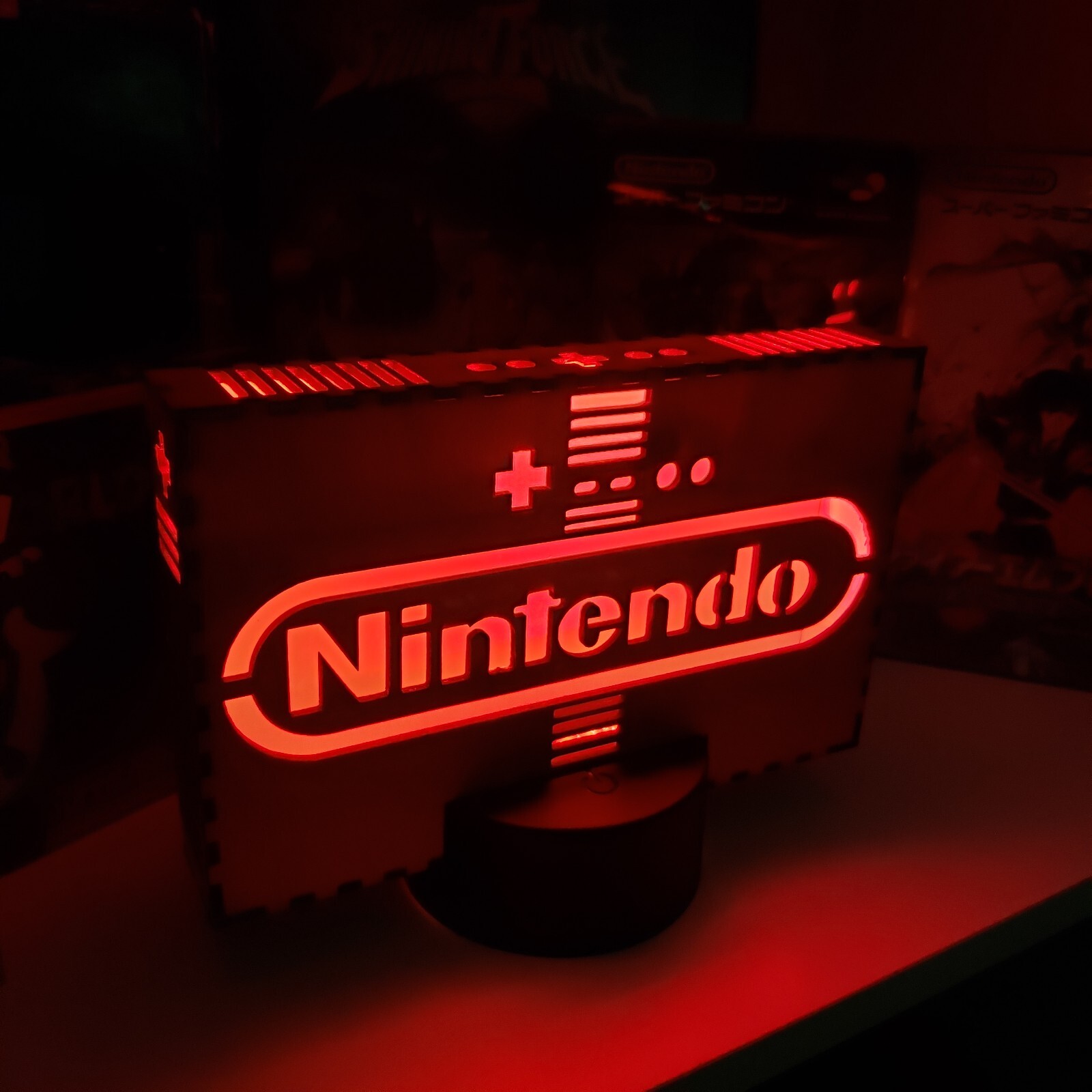 Nintendo NES Console Custom Logo Light Display Video Game Decor 16color w/remote