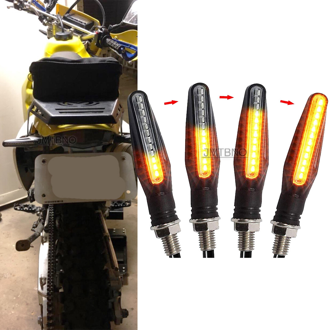 Motorcycle LED Turn Signals Blinker Amber Lamp Lights For Suzuki DRZ 400 DR 350
