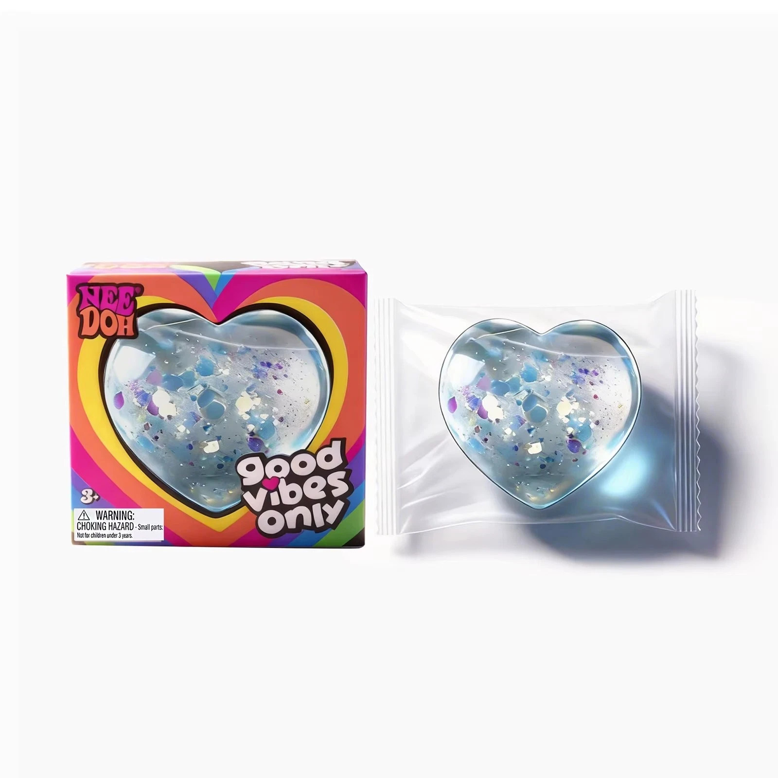 Nee Doh Good Vibes Only Heart Squeeze Toy US
