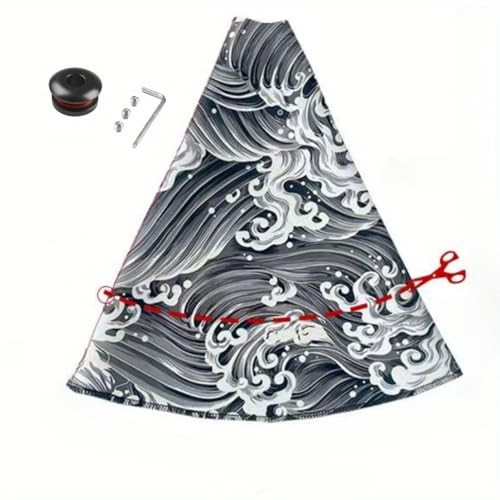 Shift Boot Cover, Fabric, Universal Fit, Manual/Auto Transmission, Wave black