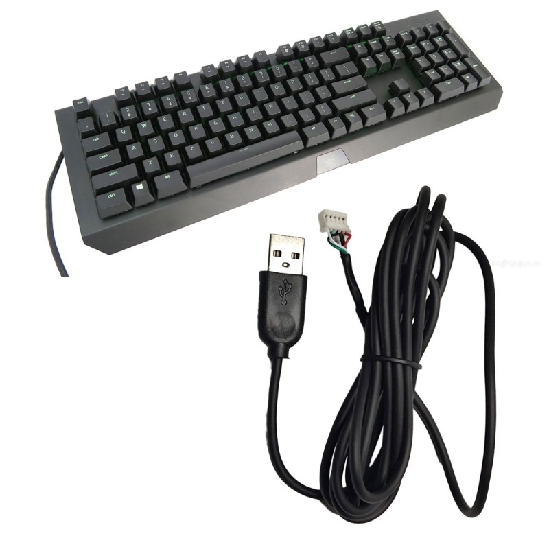Replacement USB Keyboard Cable for BLACKWIDOW X RZ03-0177 Keyboards Rubber Wire