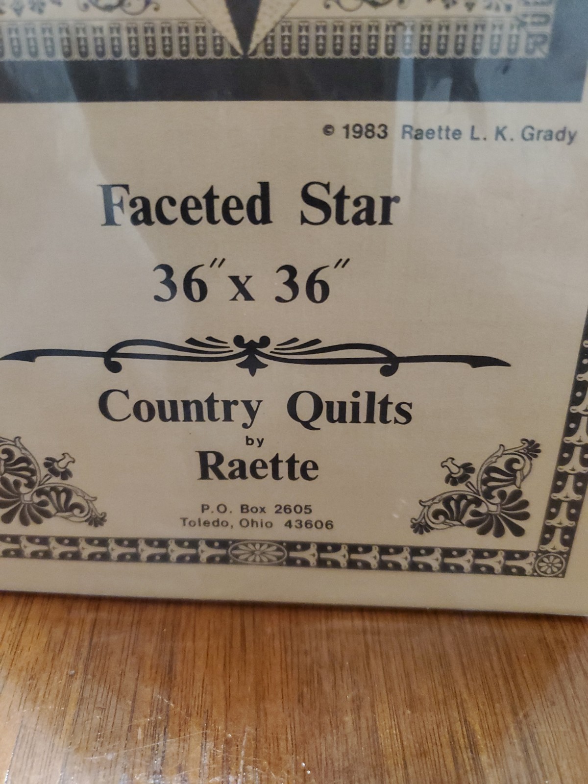 1983 Faceted Star WALLHANGING QUILT PATTERN/INSTRUCTIONS & Template. Country.